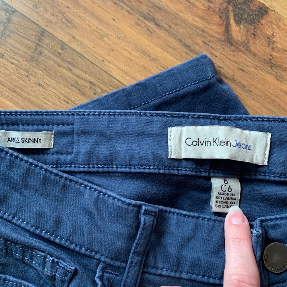 Calvin Klein Blue Skinny Ankle Jeans C6 - Picture 3 of 7